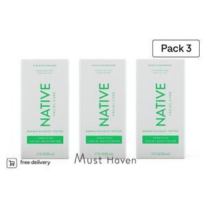 NATIVE Facial Care Sensitive Facial Moisturizer Aloe & Vitamin B3 1.7oz NEW